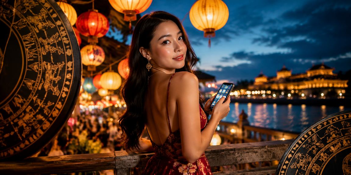 Chợ đêm Huế nhộn nhịp – người dùng tham gia casino và xổ số trực tuyến trên di động