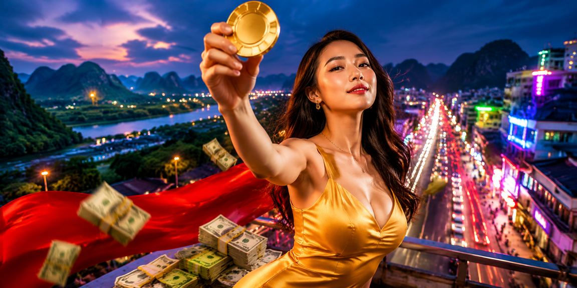 Khung cảnh Ninh Bình về đêm với ánh đèn neon – người dùng nhận hoàn tiền xổ số trực tuyến
